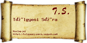 Tölgyesi Sára névjegykártya