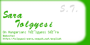 sara tolgyesi business card